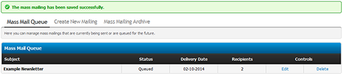 Mass Mail Queue